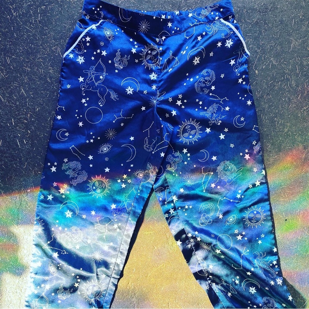 Adore Me zodiac lounge pants in blue satin🦋🦋🦋